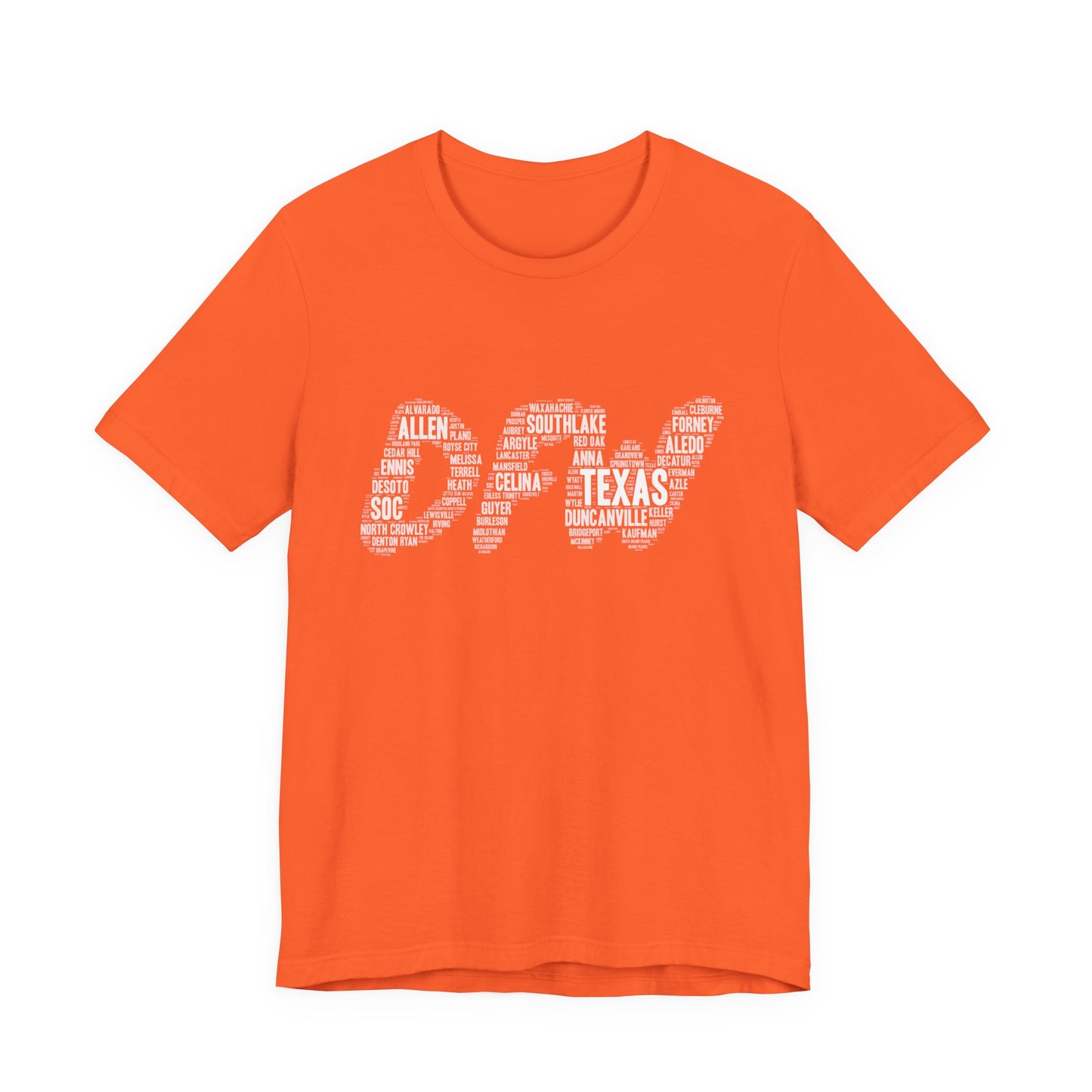 DFW Word Art Black T-Shirt