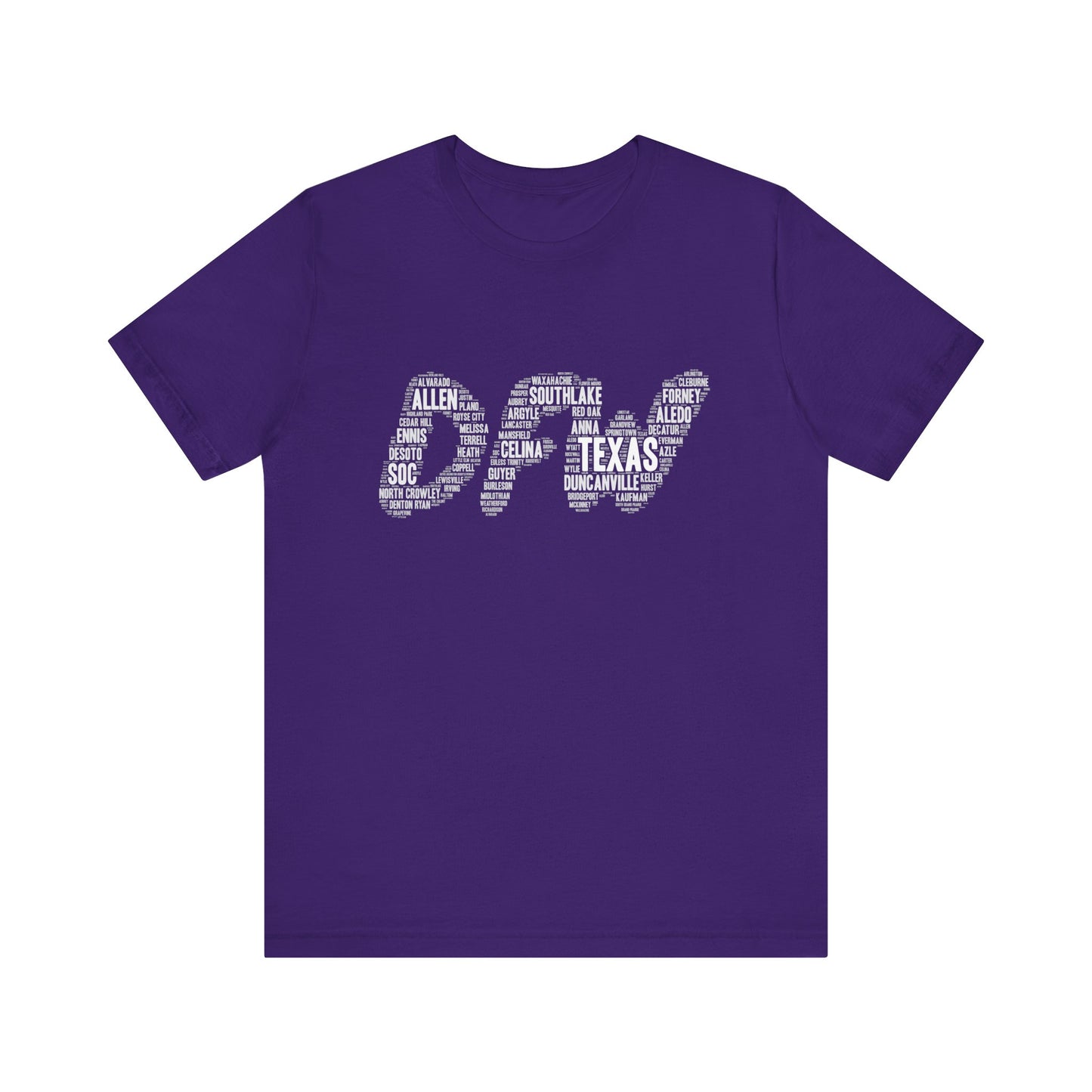 DFW Word Art Black T-Shirt