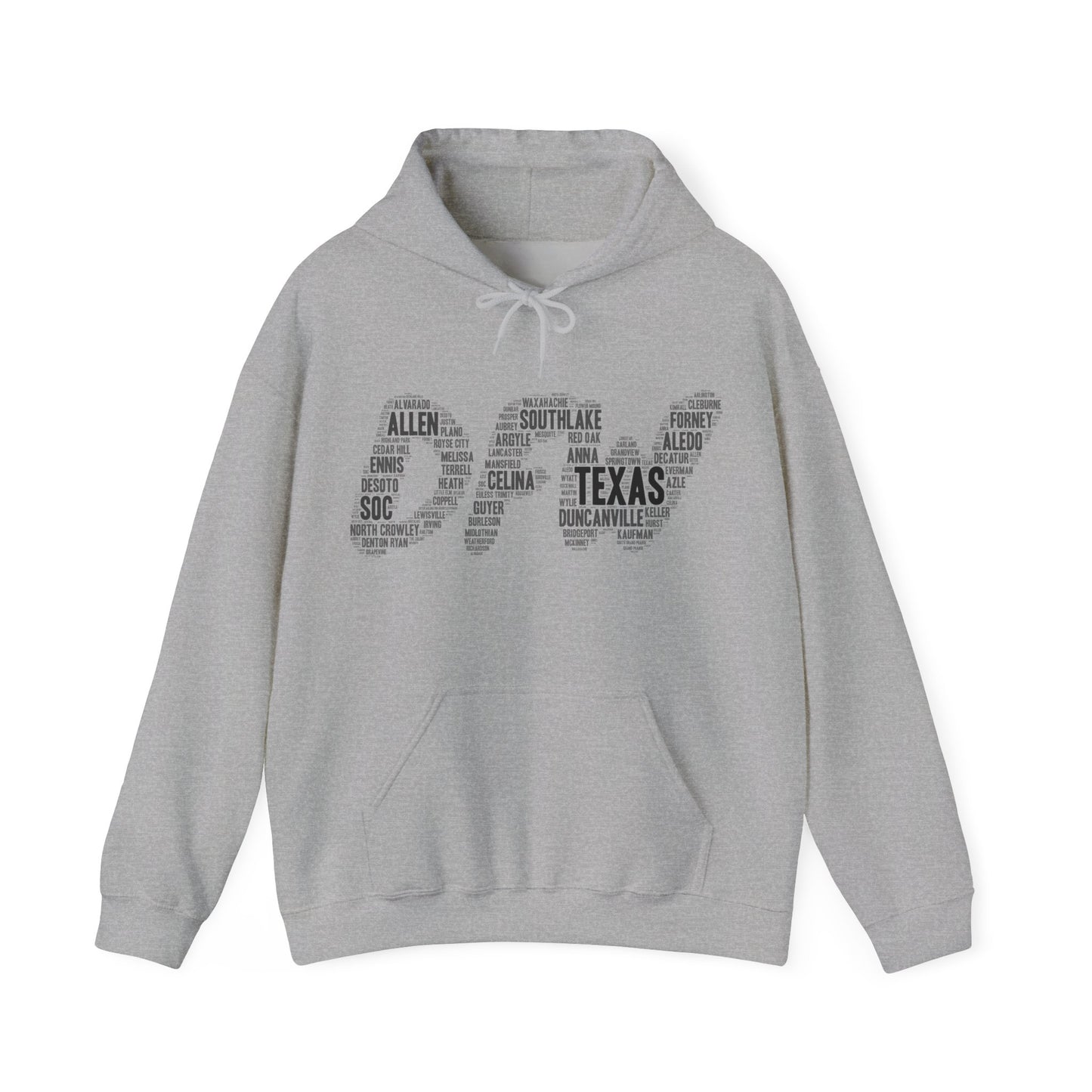 DFW Word Art Hoodie