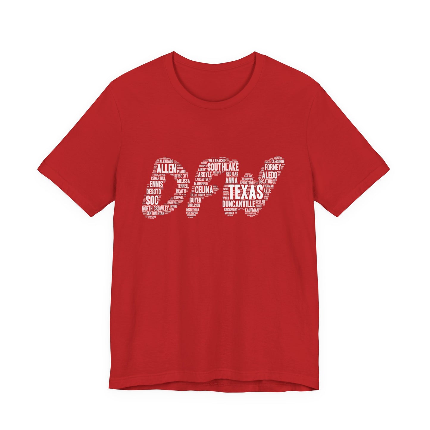 DFW Word Art Black T-Shirt