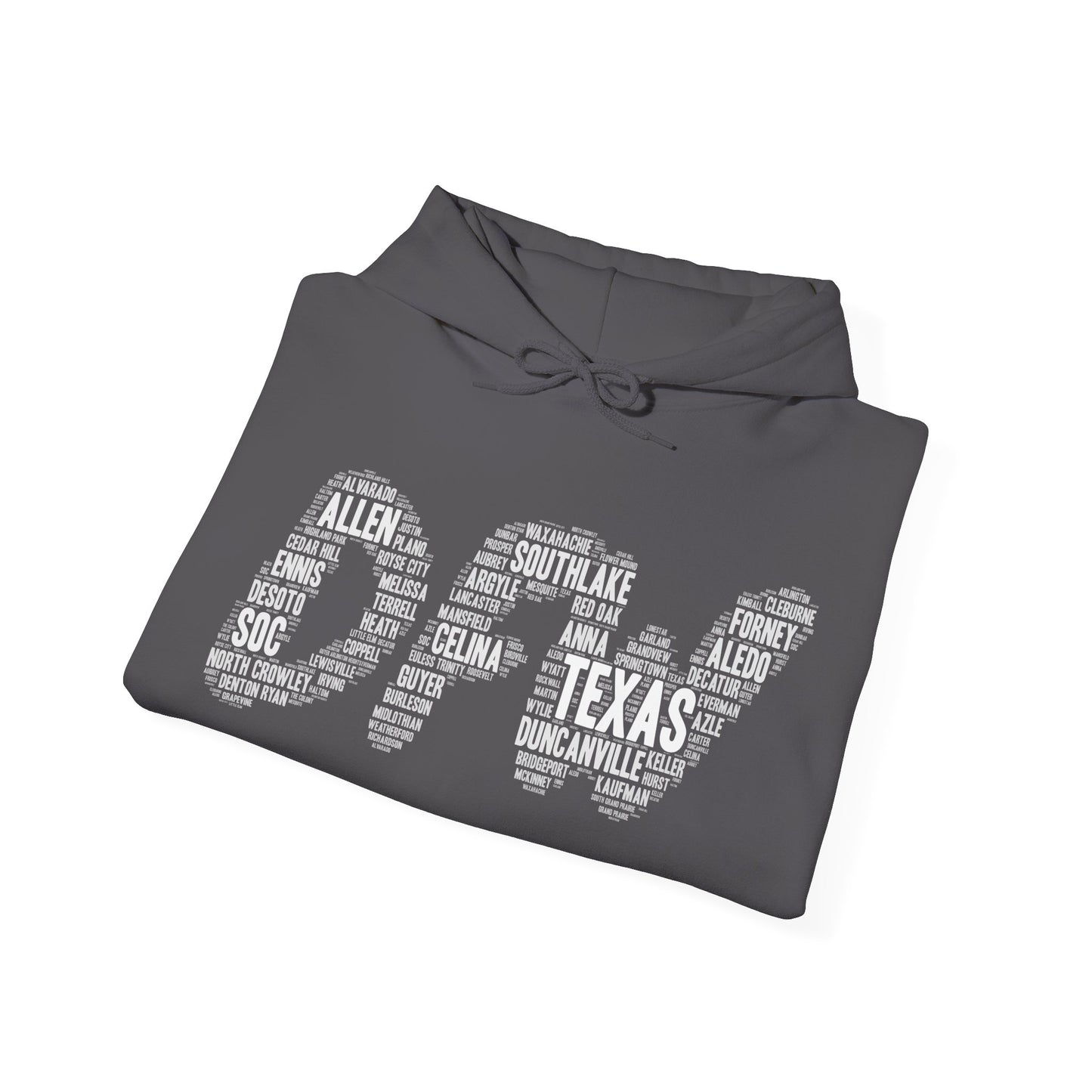 DFW Word Art Hoodie | Dallas Fort Worth Local Pride Sweatshirt