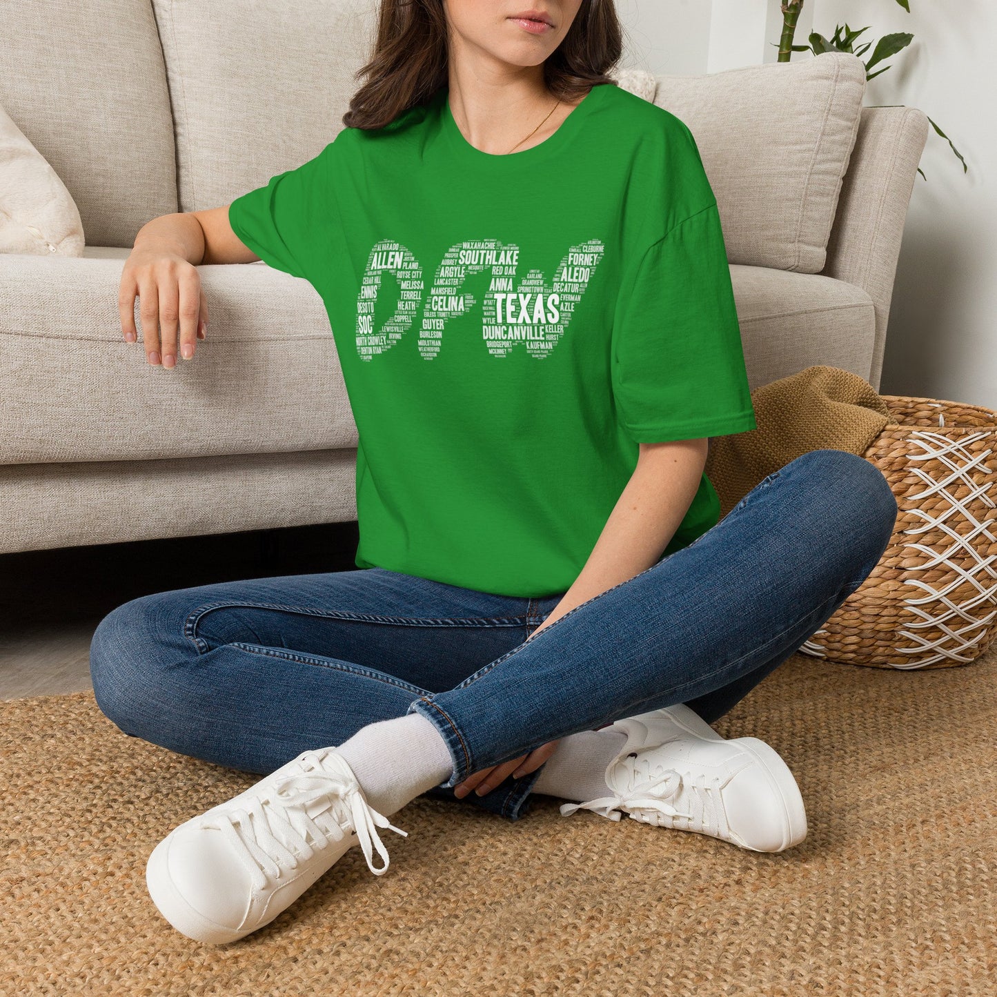 DFW Word Art T-Shirt | Dallas Fort Worth Local Pride Tee