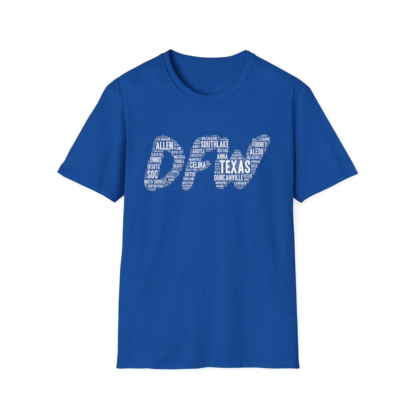 DFW Word Art T-Shirt | Dallas Fort Worth Local Pride Tee