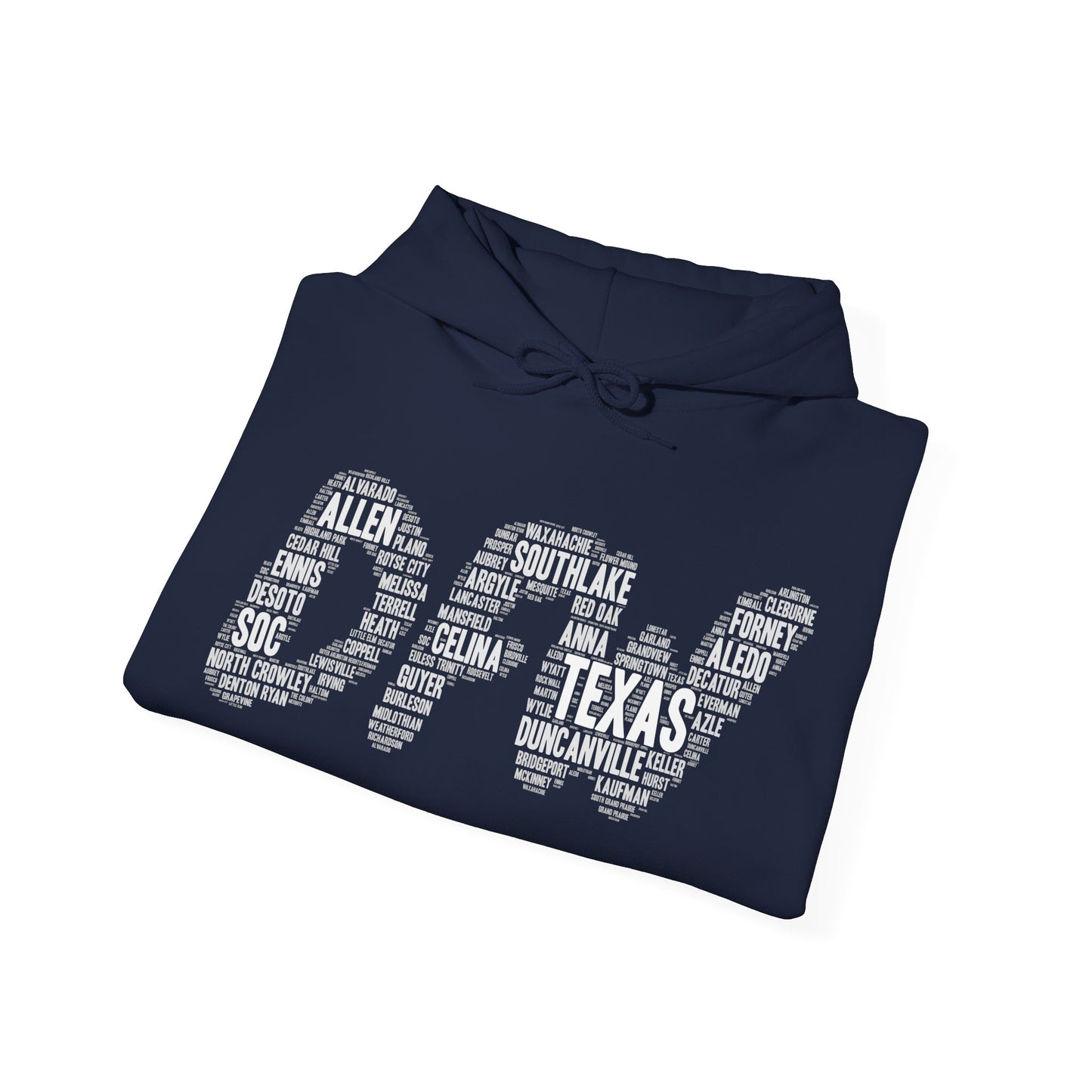 DFW Word Art Hoodie | Dallas Fort Worth Local Pride Sweatshirt