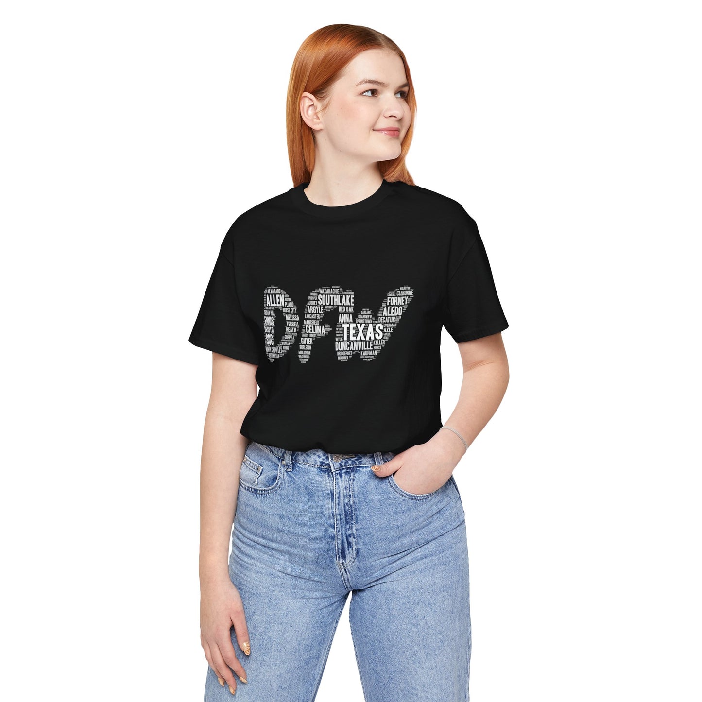 DFW Word Art Black T-Shirt