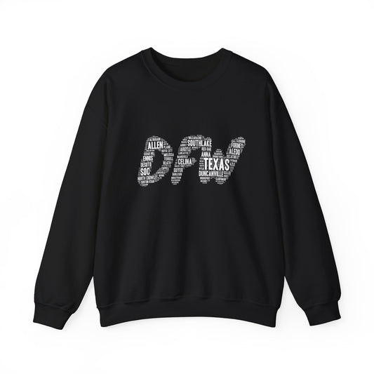 DFW Word Art Sweatshirt | Dallas Fort Worth Local Pride Crewneck
