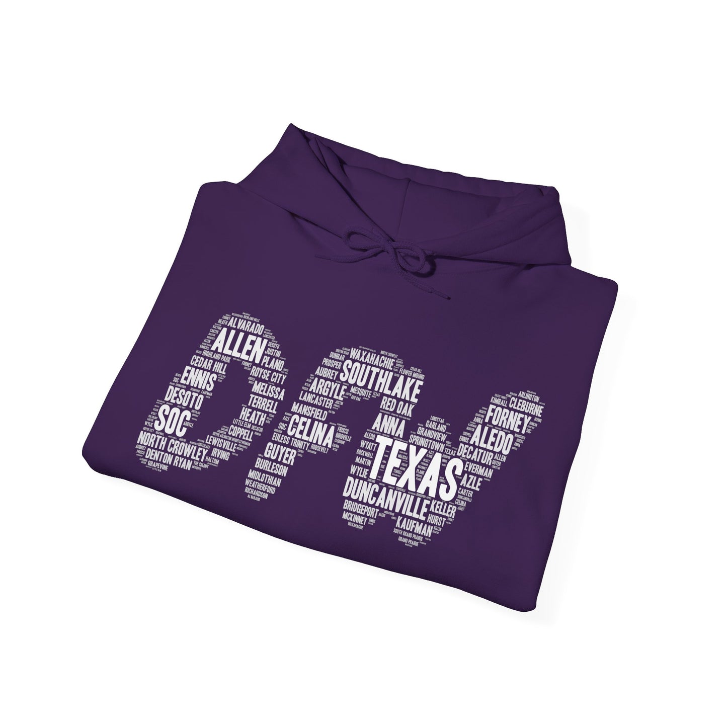 DFW Word Art Hoodie | Dallas Fort Worth Local Pride Sweatshirt