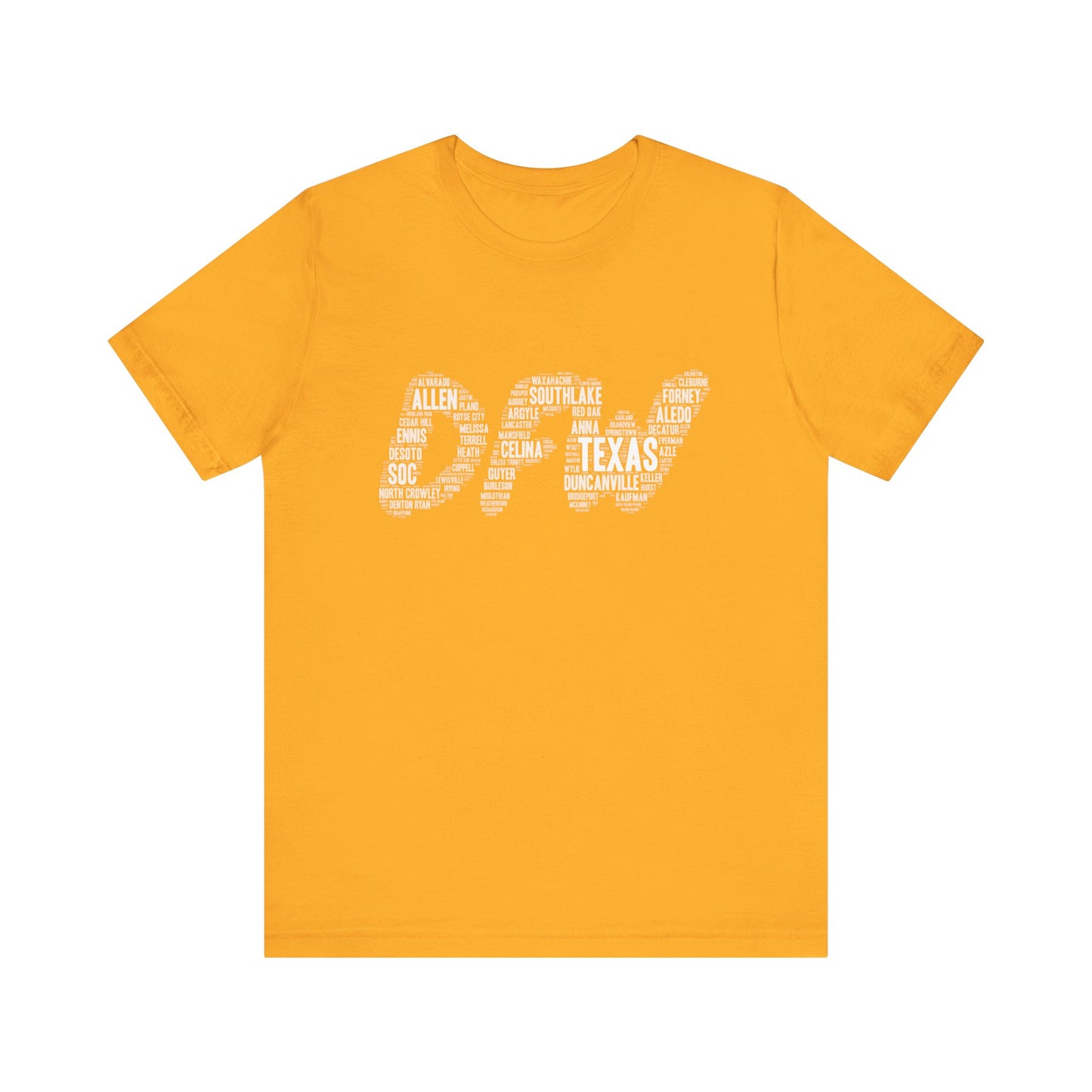 DFW Word Art Black T-Shirt