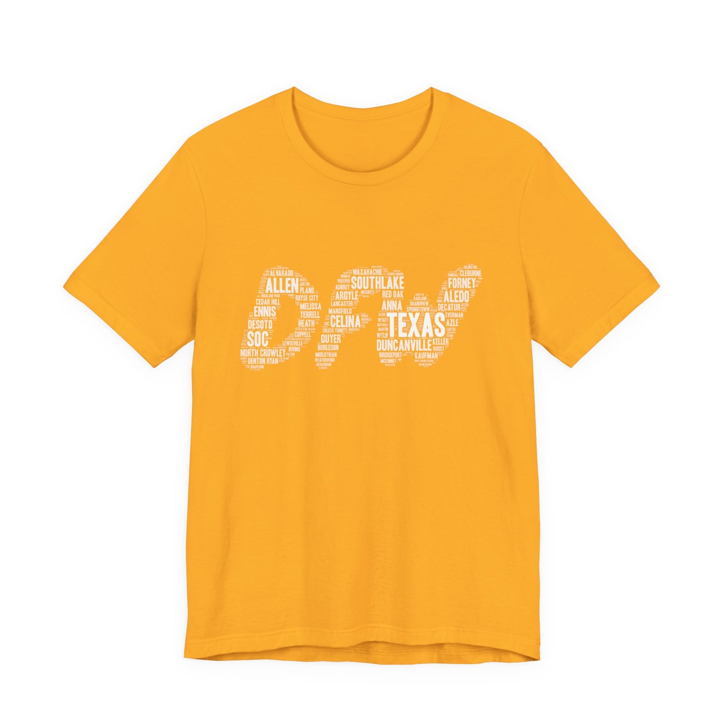 DFW Word Art Black T-Shirt
