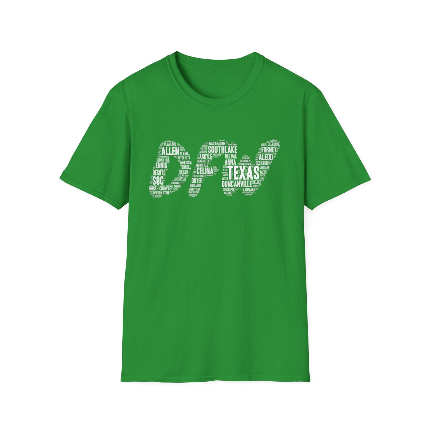 DFW Word Art T-Shirt | Dallas Fort Worth Local Pride Tee