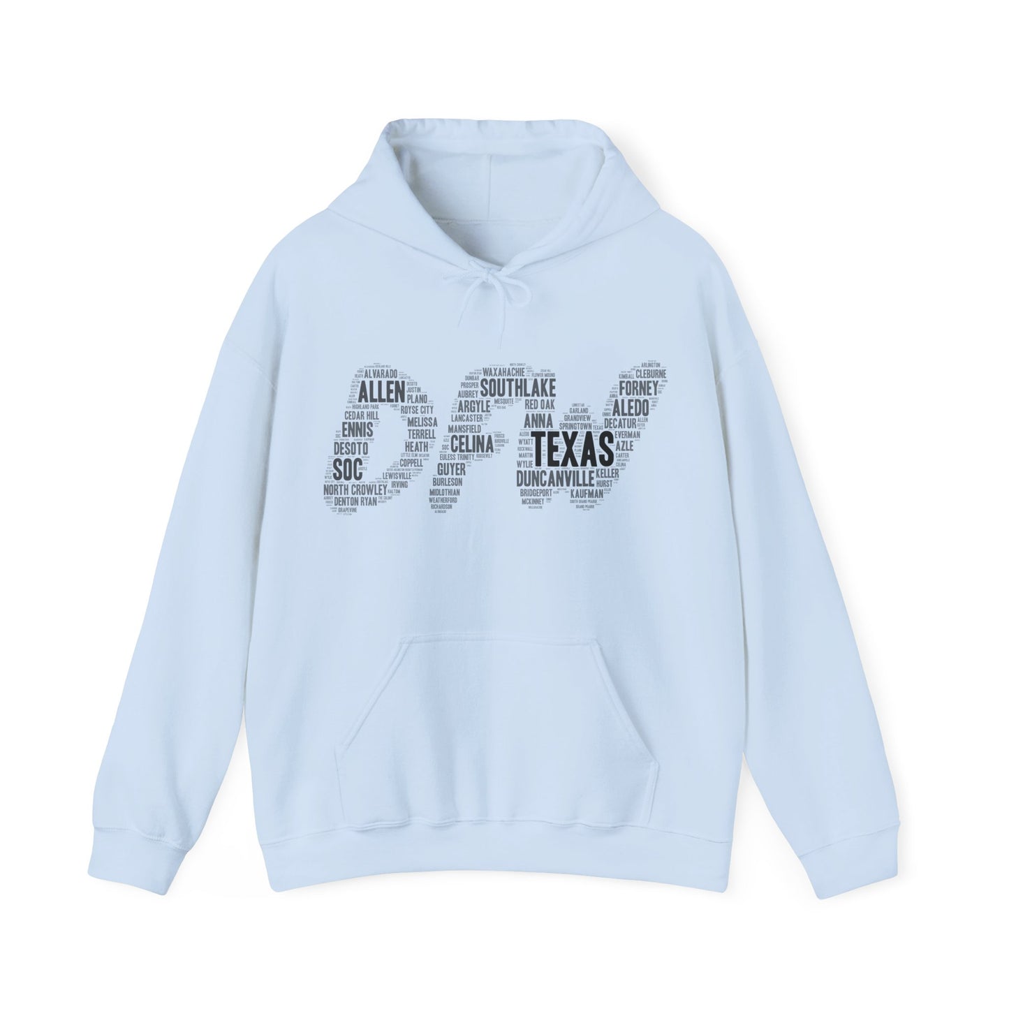DFW Word Art Hoodie