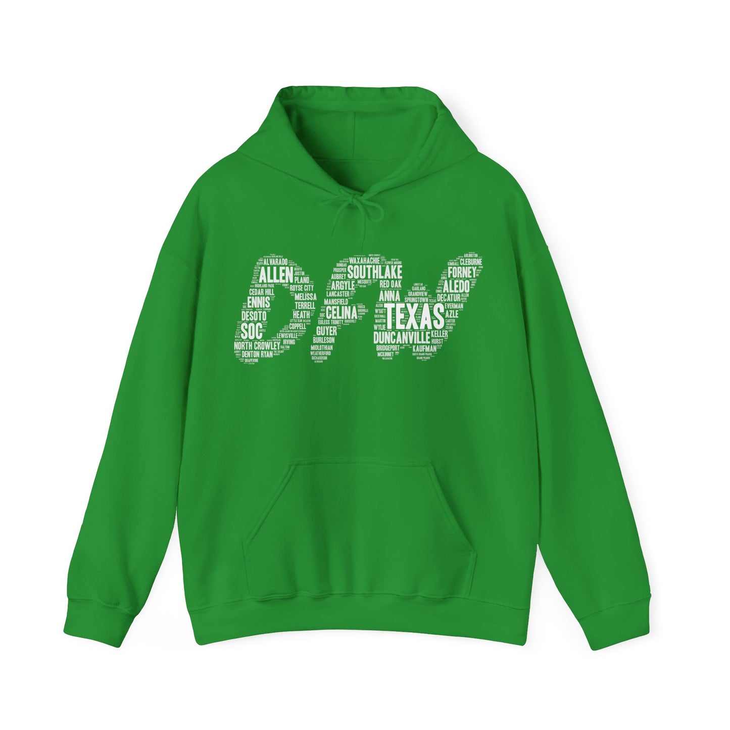 DFW Word Art Hoodie | Dallas Fort Worth Local Pride Sweatshirt