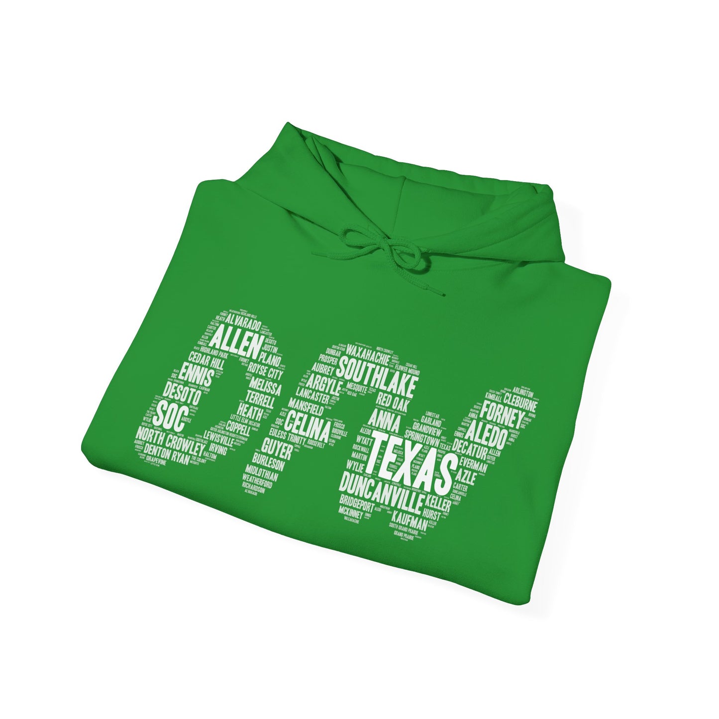 DFW Word Art Hoodie | Dallas Fort Worth Local Pride Sweatshirt