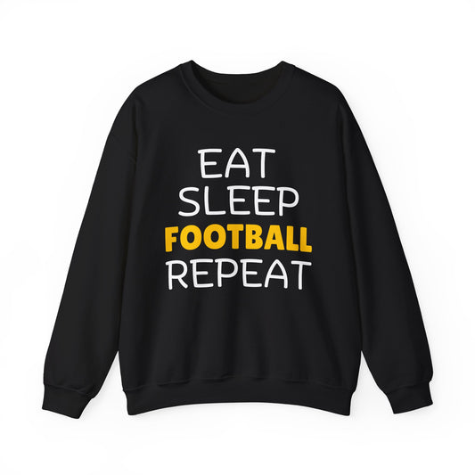 Eat Sleep Football Repeat Sweatshirt | Football Fan Sweater