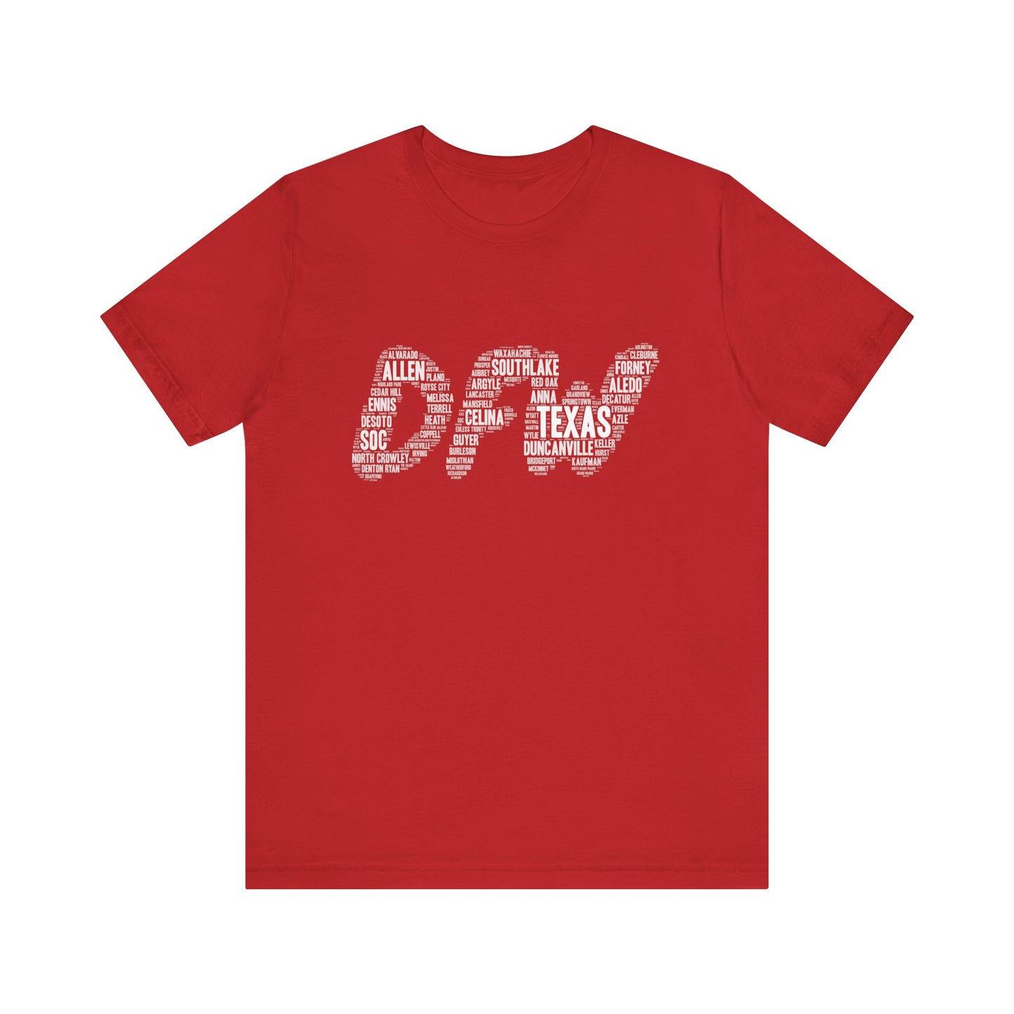 DFW Word Art Black T-Shirt