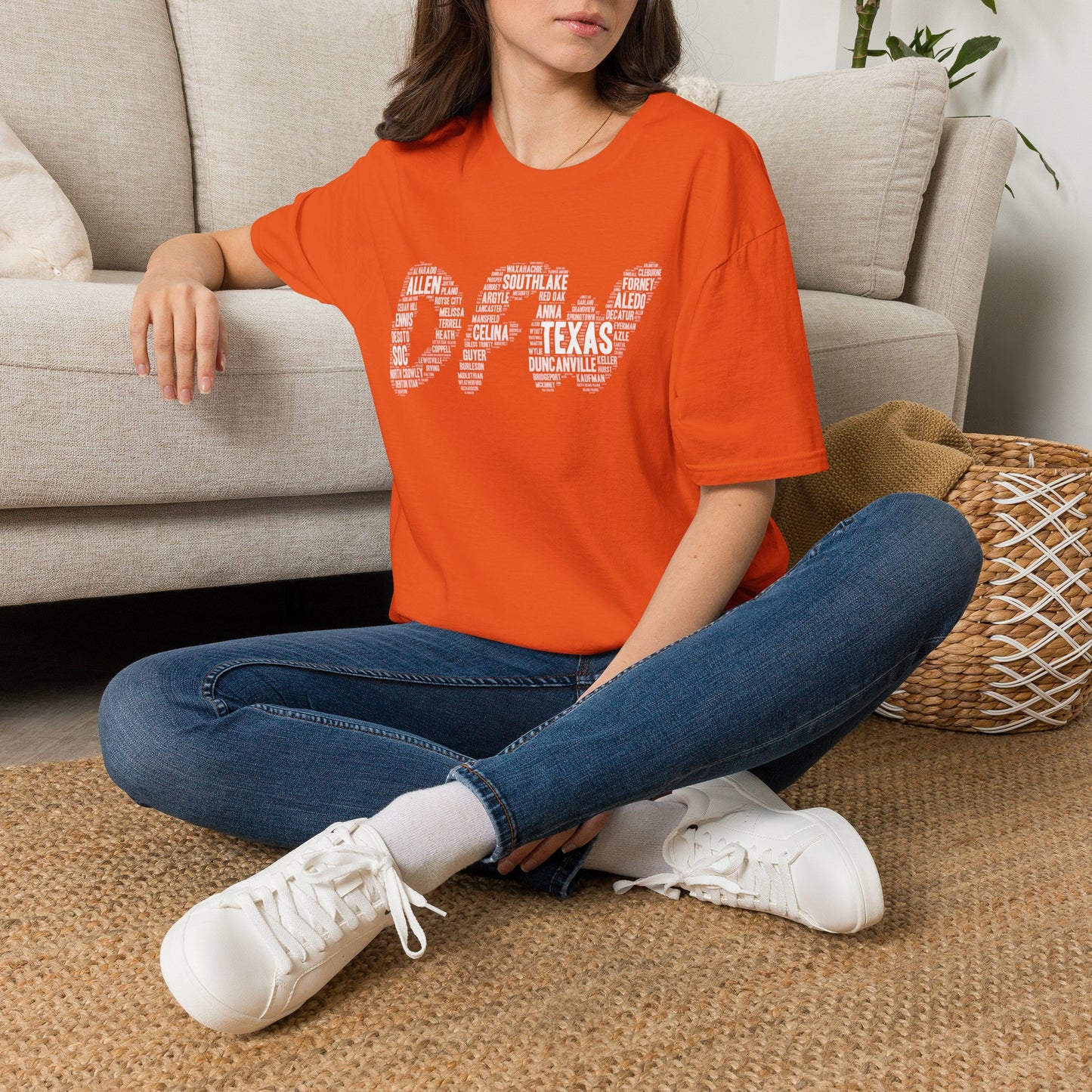 DFW Word Art T-Shirt | Dallas Fort Worth Local Pride Tee