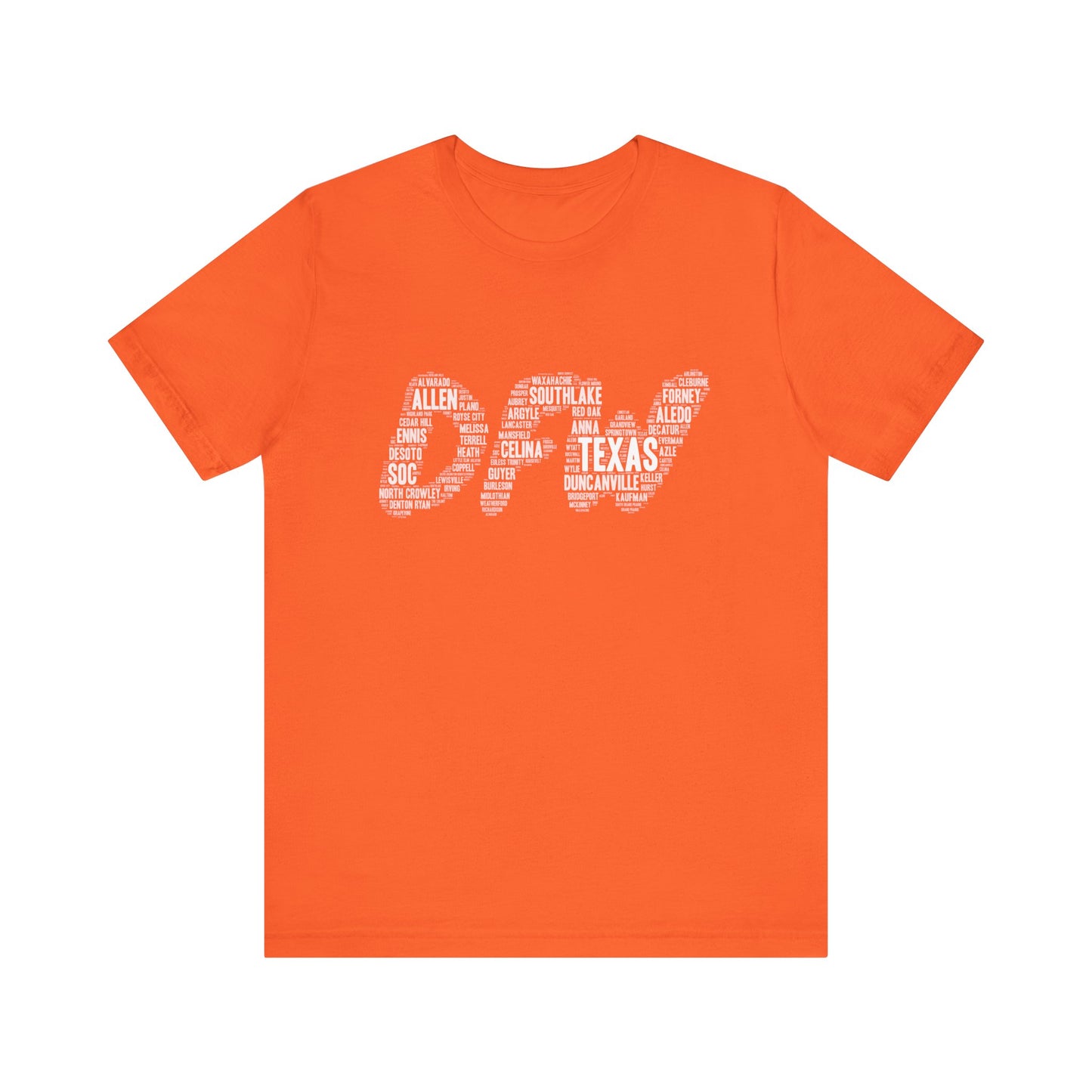 DFW Word Art Black T-Shirt