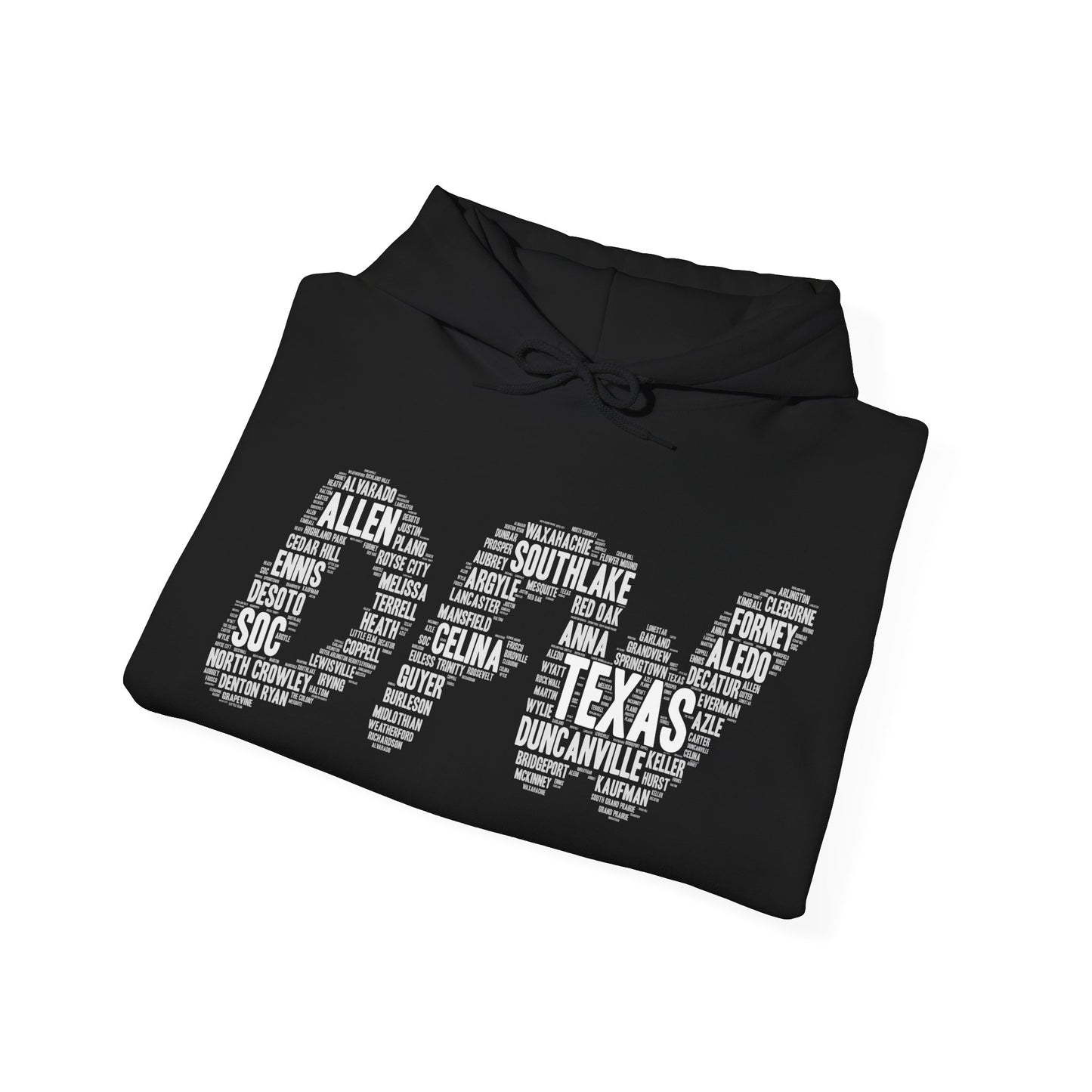 DFW Word Art Hoodie | Dallas Fort Worth Local Pride Sweatshirt