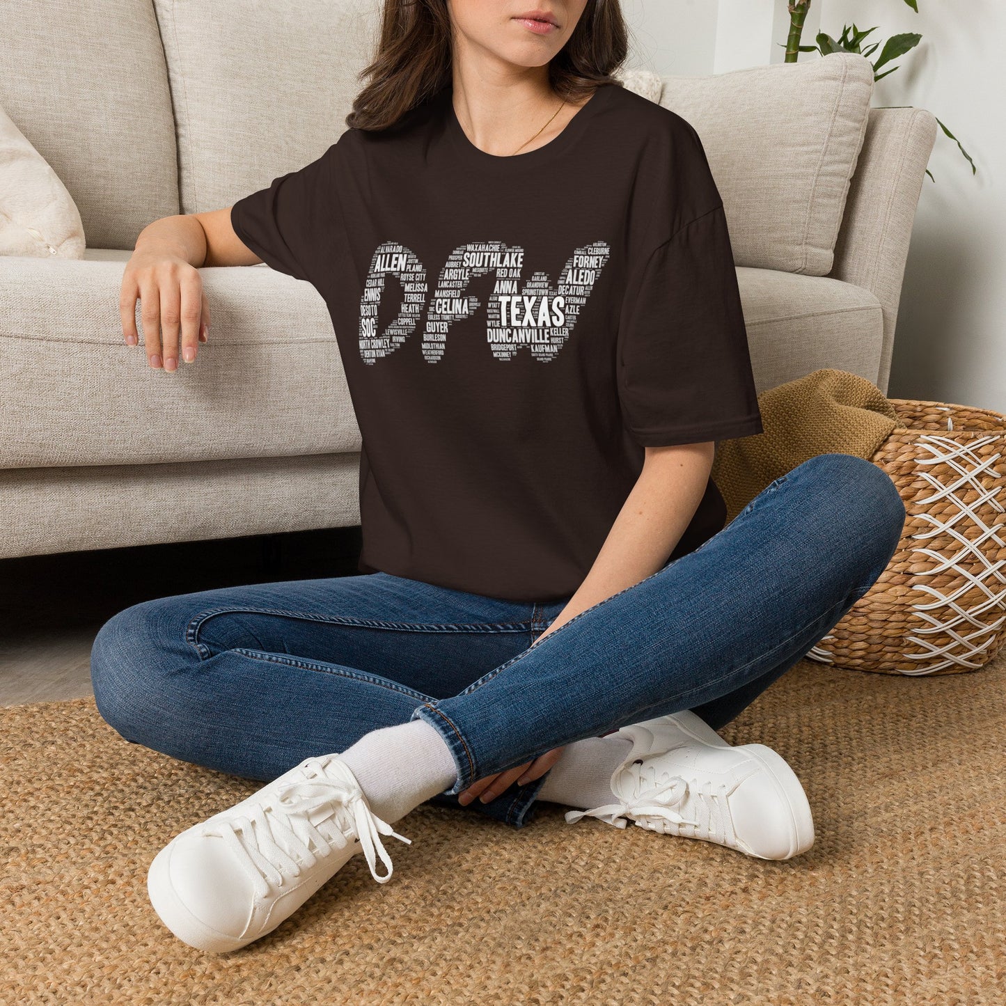 DFW Word Art T-Shirt | Dallas Fort Worth Local Pride Tee
