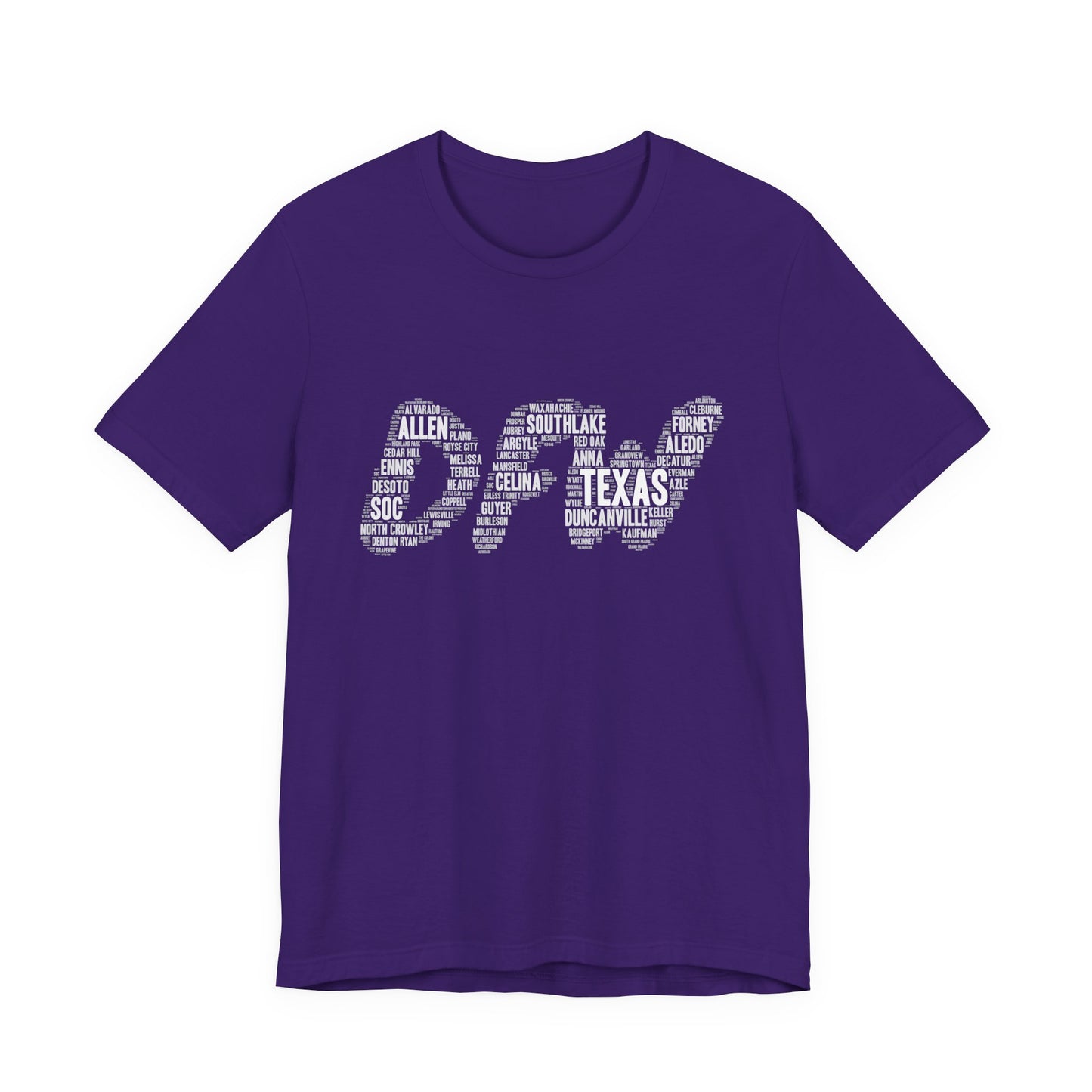 DFW Word Art Black T-Shirt