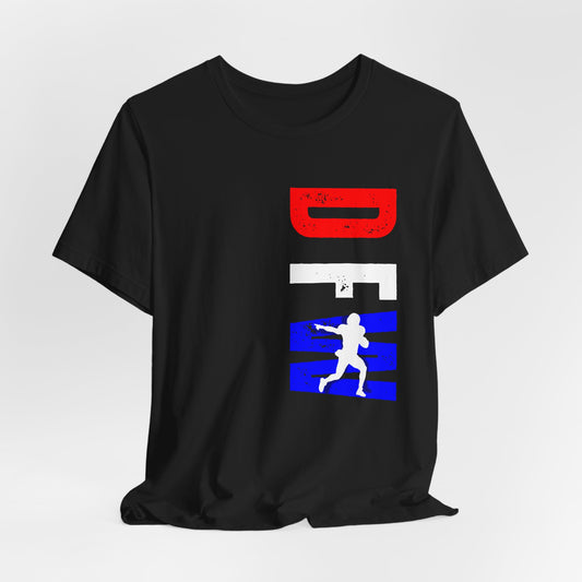 Football Player Black DFW T-Shirt