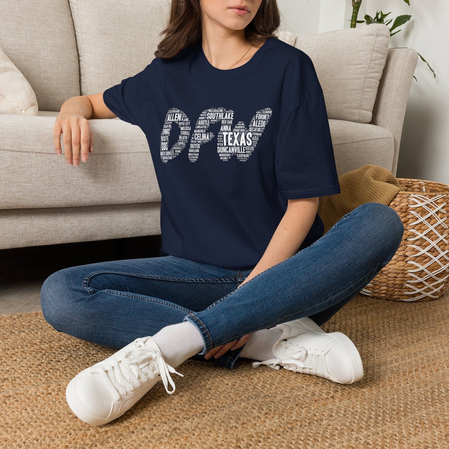 DFW Word Art T-Shirt | Dallas Fort Worth Local Pride Tee